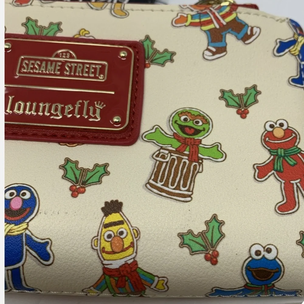 Loungefly Sesame Street Cream Character Wallet Christmas design